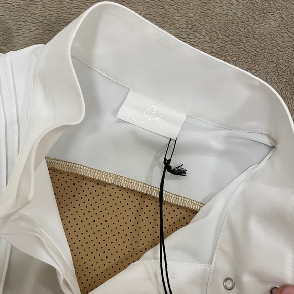 Cavalleria Toscana Tan equestrian show shirt perforated mesh - Picture 10 of 15